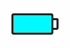 platt batteri bar ikon illustration minimal teknik symbol vektor