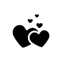 Liebessymbolikone, Liebessymbolvektor. Logo-einfaches Design vektor