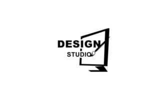 Grafikdesigner und Webdesign-Studio-Tool-Logo vektor