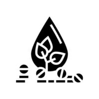 Medikamente für Blut-Phytotherapie-Glyphen-Symbol-Vektor-Illustration vektor