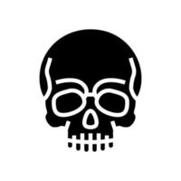 Totenkopf-Halloween-Glyphen-Symbol-Vektor-Illustration vektor