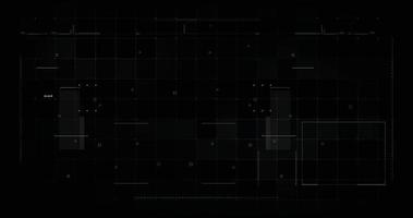 Abstrakter Hintergrund für futuristisches Video-Overlay-Benutzeroberflächen-Designelement Textfeldskala und Balken, Cyber- und Technologiekonzept vor dunklem Hintergrund, Breitbildverhältnis, Vektorgrafik vektor