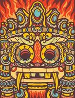 die aztekische Totemweinlese-Mandalaillustration vektor