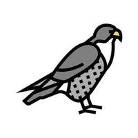 Falke Vogel Farbe Symbol Vektor Illustration