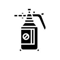 Glyph-Symbol-Vektorillustration für die chemische Behandlung im Garten vektor