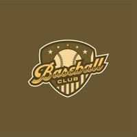 baseball logotyp. vintage sport konceptdesign vektor