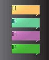 moderne Textfeld-Vorlage, Infografik-Banner vektor
