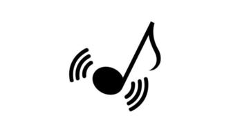 Musiknoten. Tonmedienkonzept-Illustrationspiktogramm. flaches Vektorsymbol für musikalische Apps und Websites. vektor