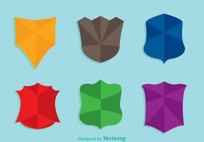 Shield Shape Colors Ikoner vektor