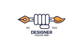 Grafikdesigner und Webdesign-Studio-Tool-Logo vektor