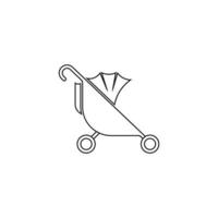 barnvagn ikon vektor illustration malldesign