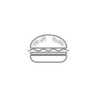 Burger-Symbol Vektor-Illustration-Design-Vorlage. vektor
