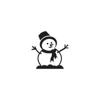 Schneemann-Symbol. Vektor-Illustration-Design-Vorlage. vektor