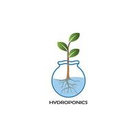 hydroponics logotyp vektor illustration malldesign