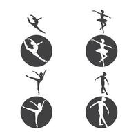 balett logotyp. vektor illustration malldesign.