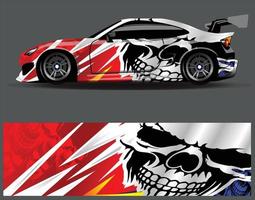 Auto Wrap Aufkleber Vinyl Aufkleber Designs Konzept. Geometrischer Streifen-Tigerhintergrund des Autodesigns für Wrap-Fahrzeuge, Rennwagen, Transporter und Lackierungen vektor