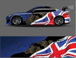 bil wrap dekal vinyl klistermärke design koncept. auto design geometrisk rand tiger bakgrund för wrap fordon racerbilar lastbilar och livery vektor