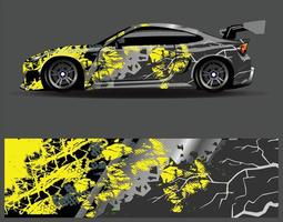 grafische abstrakte Streifen-Rennhintergrunddesigns für Fahrzeug-Rallye-Rennabenteuer und Autorennen-Lackierung vektor