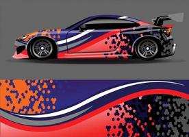 bil wrap dekal vinyl klistermärke design koncept. auto design geometrisk rand tiger bakgrund för wrap fordon racerbilar lastbilar och livery vektor