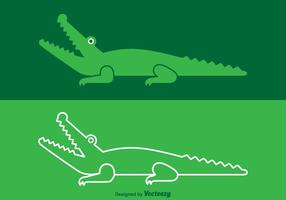 Gratis Vector Crocodile Logo