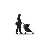 Kinderwagen Symbol Vektor Illustration Template Design