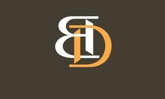 alfabetet bokstäver initialer monogram logotyp bd, db, b och d vektor