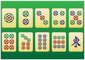 Mahjong Pieces 3rd Pack - Vector