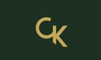 alphabet buchstaben initialen monogramm logo ck, kc, c und k vektor