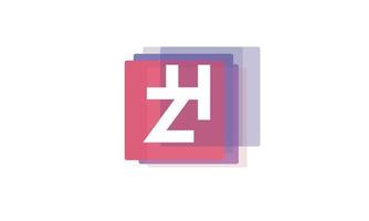 alphabet buchstaben initialen monogramm logo zh, hz, z und h vektor