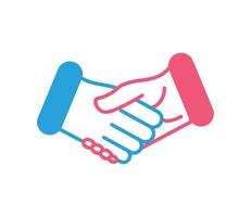 Demokratie-Handshake-Symbol vektor