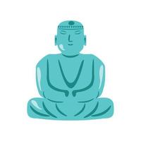buddha staty ikon vektor