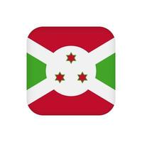 Burundi-Flagge, offizielle Farben. Vektor-Illustration. vektor