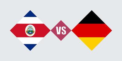 costa rica vs deutschland flaggenkonzept. Vektor-Illustration. vektor