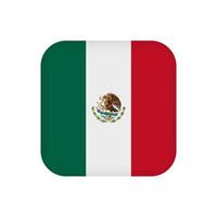 Mexikos flagga, officiella färger. vektor illustration.