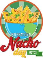 internationella nacho dag banner design vektor