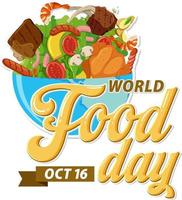 World Food Day banner mall vektor