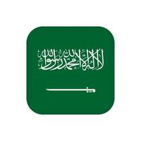 Saudi-Arabien-Flagge, offizielle Farben. Vektor-Illustration. vektor