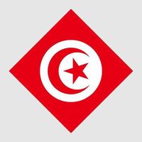 Tunesien-Flagge, offizielle Farben. Vektor-Illustration. vektor