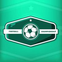 grön fotboll badge logotyp formgivningsmall vektor