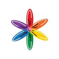 Blumen-Regenbogen-Symbol vektor