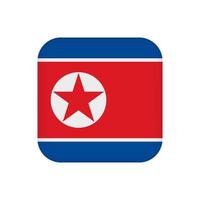 Nordkorea-Flagge, offizielle Farben. Vektor-Illustration. vektor