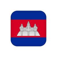 kambodja flagga, officiella färger. vektor illustration.