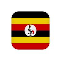 Uganda-Flagge, offizielle Farben. Vektor-Illustration. vektor