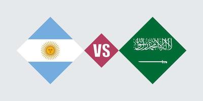 argentinien vs. saudi-arabien flaggenkonzept. Vektor-Illustration. vektor