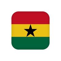 Ghana-Flagge, offizielle Farben. Vektor-Illustration. vektor