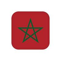 Marockos flagga, officiella färger. vektor illustration.