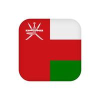 Oman-Flagge, offizielle Farben. Vektor-Illustration. vektor