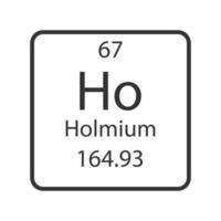 Holmium-Symbol. chemisches Element des Periodensystems. Vektor-Illustration. vektor