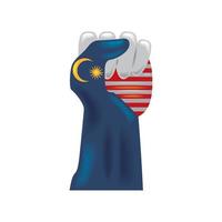 handflagge malaysia, unabhängigkeitstag vektor