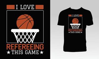 snygg basket t-shirt design vektor